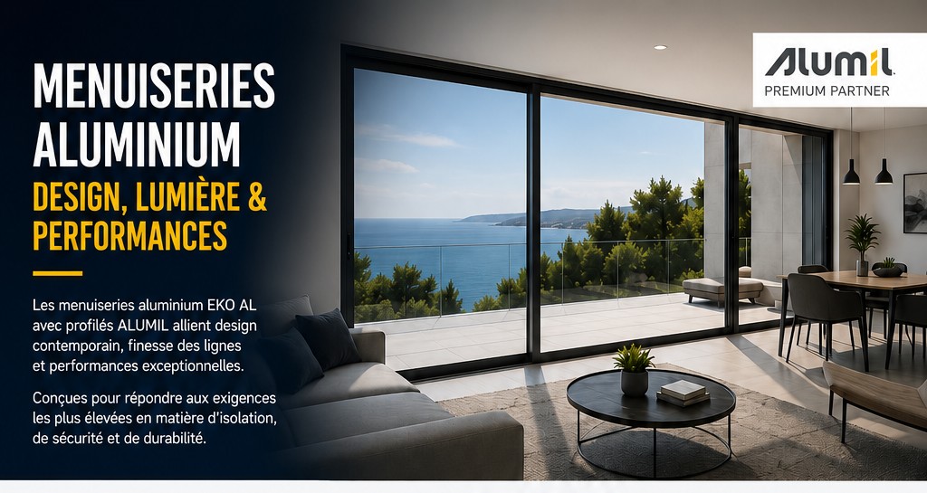 Fiche technique profilés aluminium Alumil S67 et S560, fenêtres et baies coulissantes